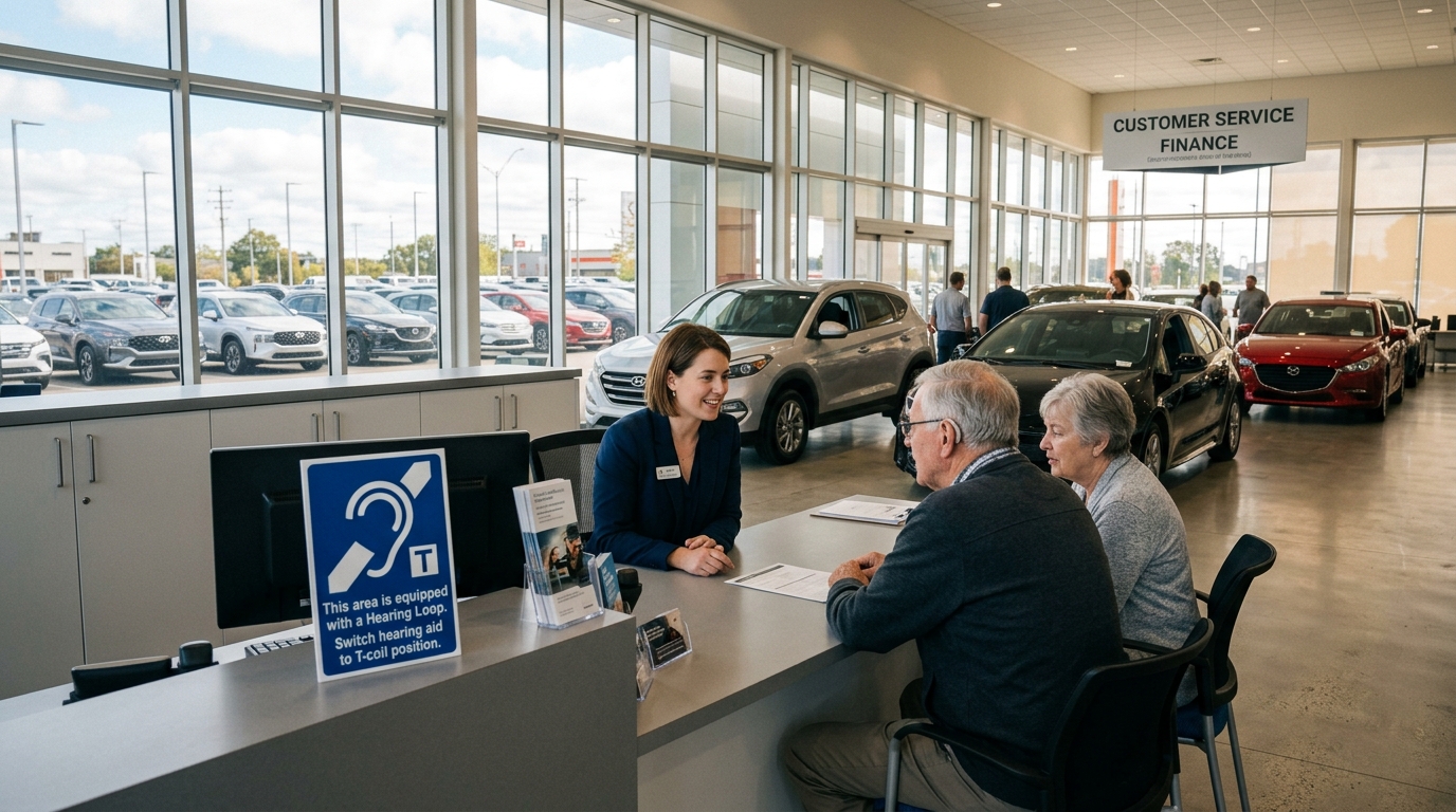 car dealership with hearing loop